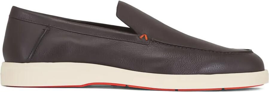 Santoni Loafers met gestikt detail Bruin