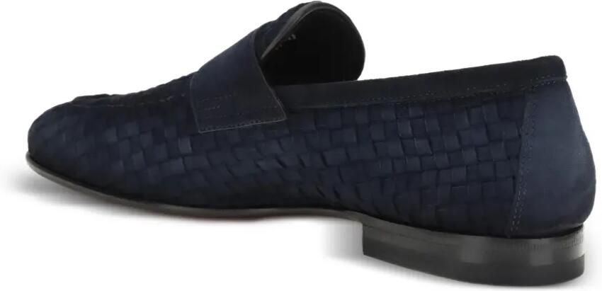 Santoni Loafers met geweven bandje Blauw - Foto 3