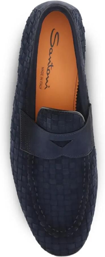 Santoni Loafers met geweven bandje Blauw - Foto 4