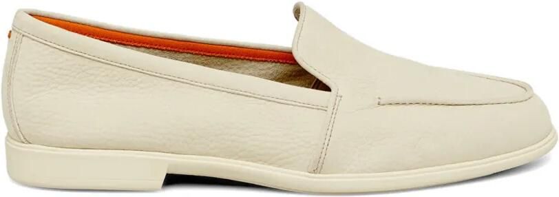 Santoni Loafers met korrelige textuur Beige