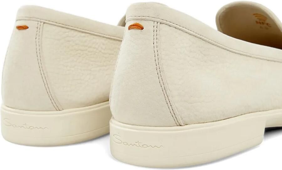 Santoni Loafers met korrelige textuur Beige - Foto 3