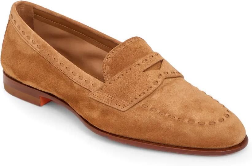 Santoni Loafers met stiksels Bruin - Foto 4
