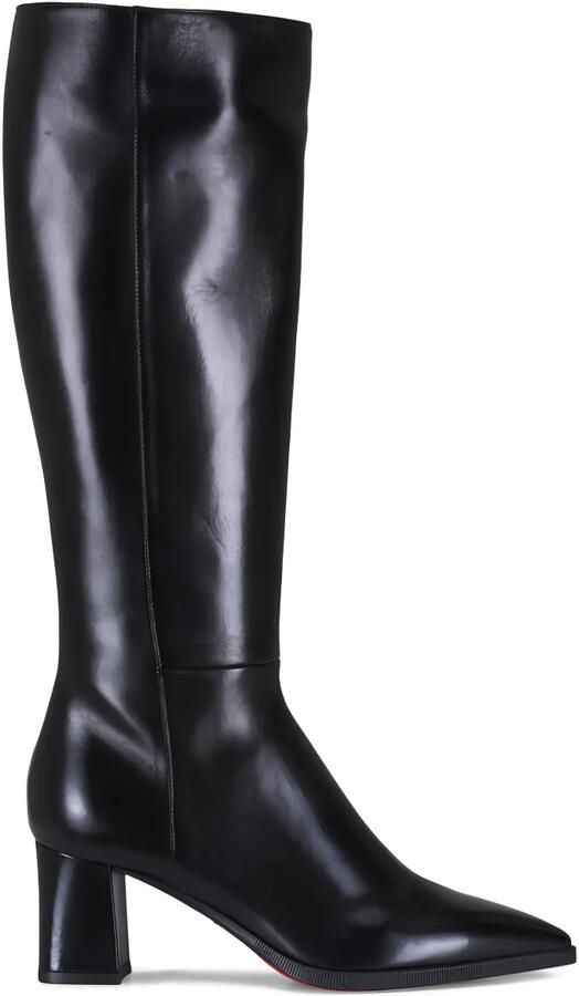Santoni Mariel laarzen met blokhak en puntige neus Zwart