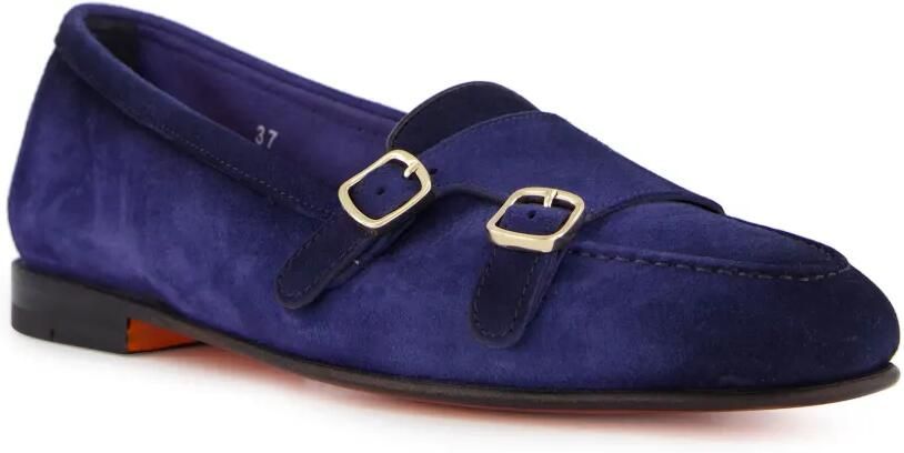 Santoni Mocassins met dubbele gesp Blauw - Foto 3