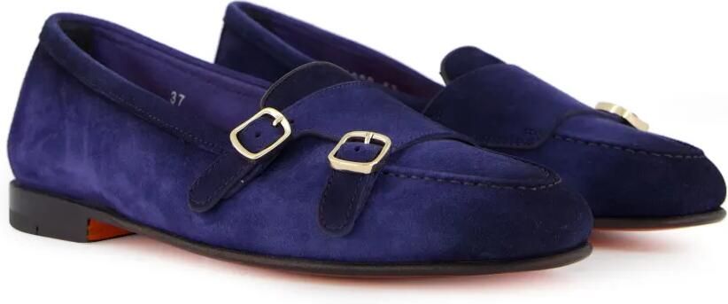 Santoni Mocassins met dubbele gesp Blauw - Foto 5