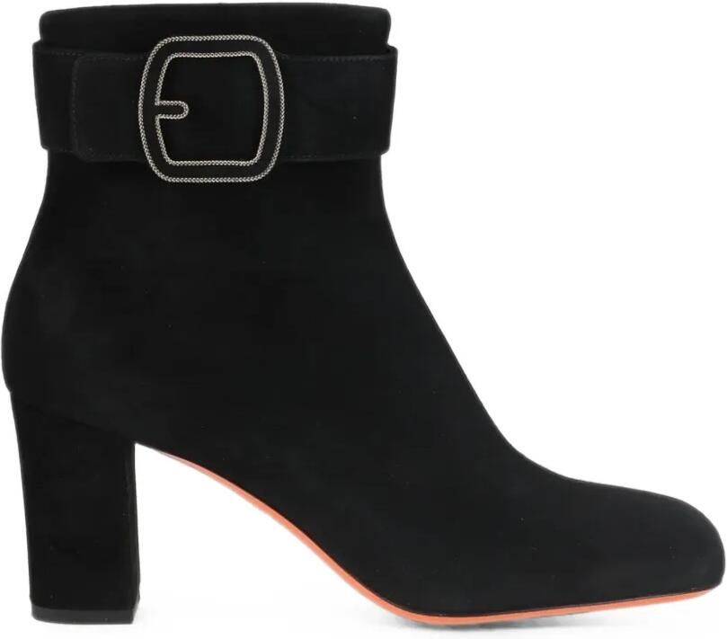 Santoni Newmarta enkellaarzen met gesp-detail Zwart