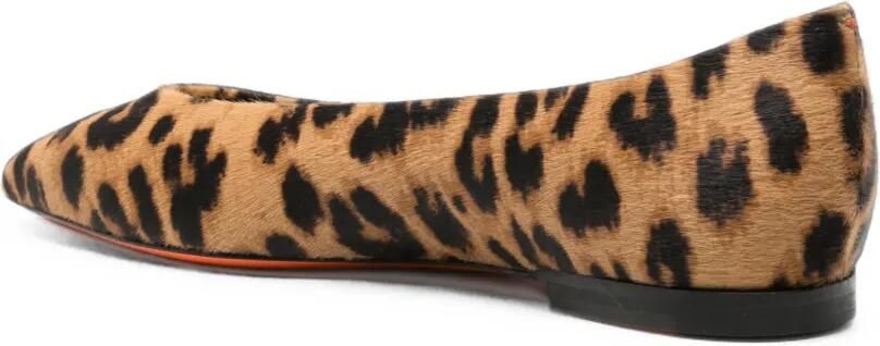 Santoni Nora ballerina's met luipaardprint Beige - Foto 3