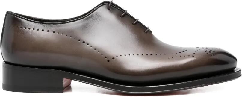 Santoni Oxford geperforeerde schoenen Bruin