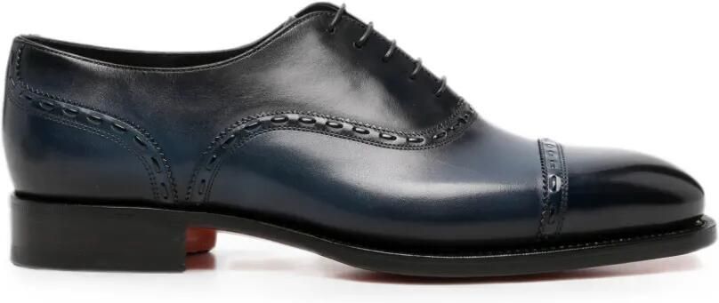 Santoni Oxford schoenen met brogue-detail Blauw