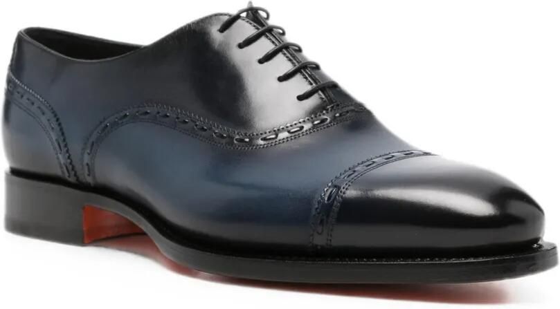 Santoni Oxford schoenen met brogue-detail Blauw - Foto 2
