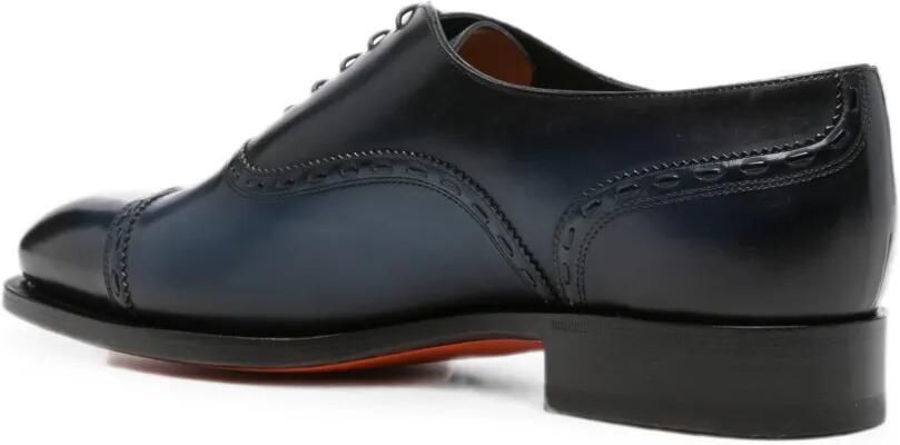 Santoni Oxford schoenen met brogue-detail Blauw - Foto 3