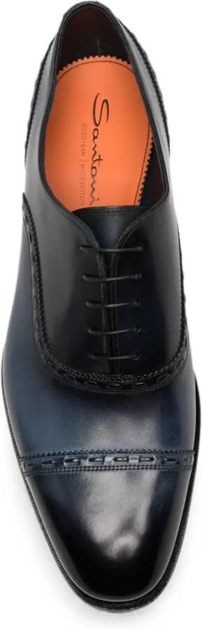 Santoni Oxford schoenen met brogue-detail Blauw - Foto 4