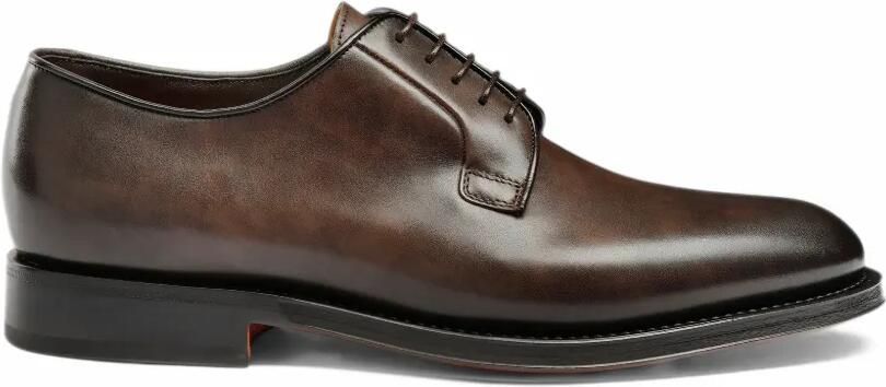 Santoni polished leather Derby shoes Bruin