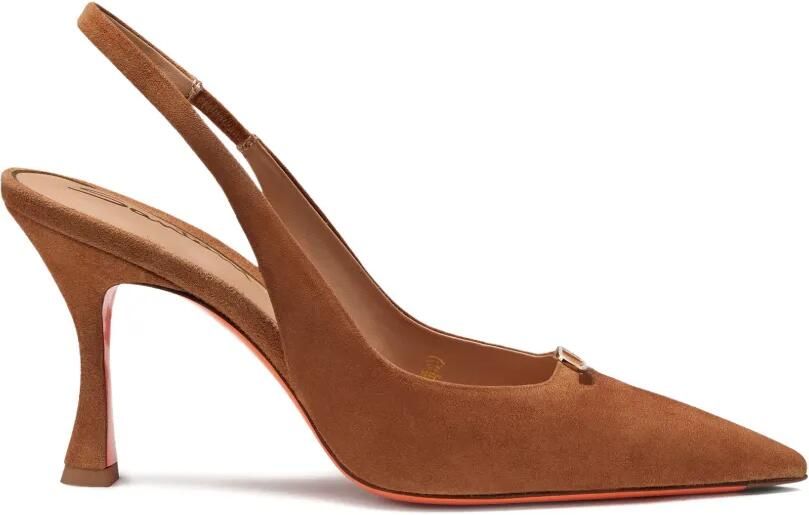 Santoni Pumps met puntige neus Bruin