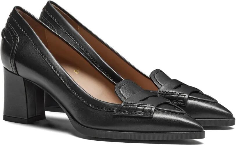 Santoni Pumps met puntige neus en penny-bandje Zwart - Foto 4