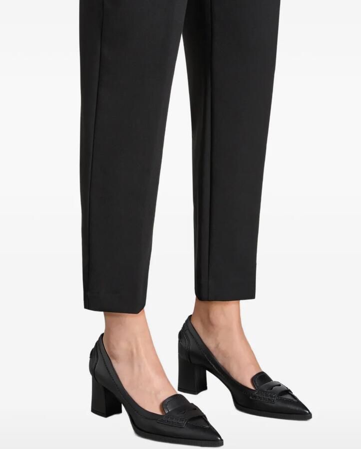 Santoni Pumps met puntige neus en penny-bandje Zwart - Foto 3