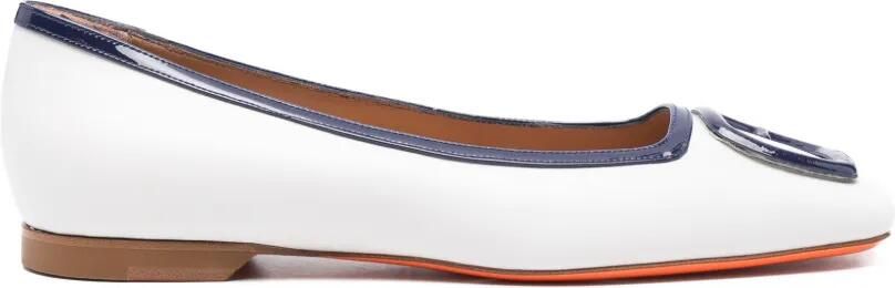 Santoni Pumps met vierkante neus Wit