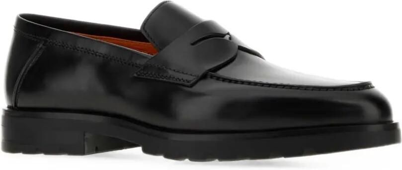 Santoni Rock leren loafers Zwart