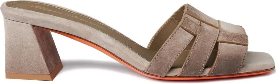 Santoni Sandalen met blokhak Beige