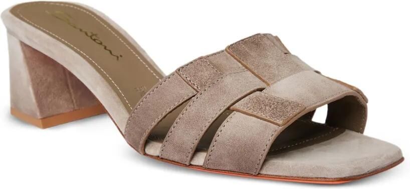 Santoni Sandalen met blokhak Beige - Foto 4