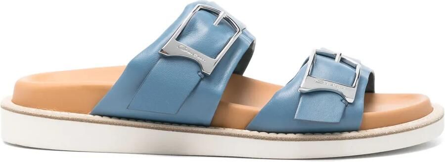 Santoni Sandalen met dubbele bandjes Blauw
