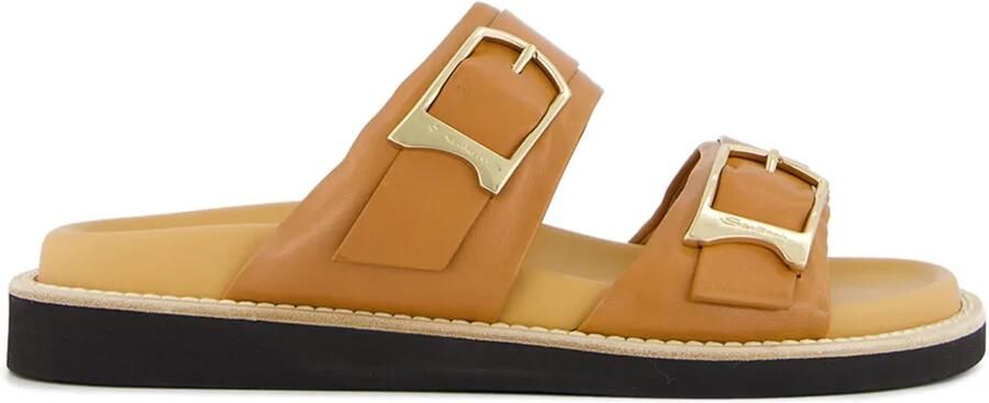 Santoni Sandalen met dubbele gesp Beige