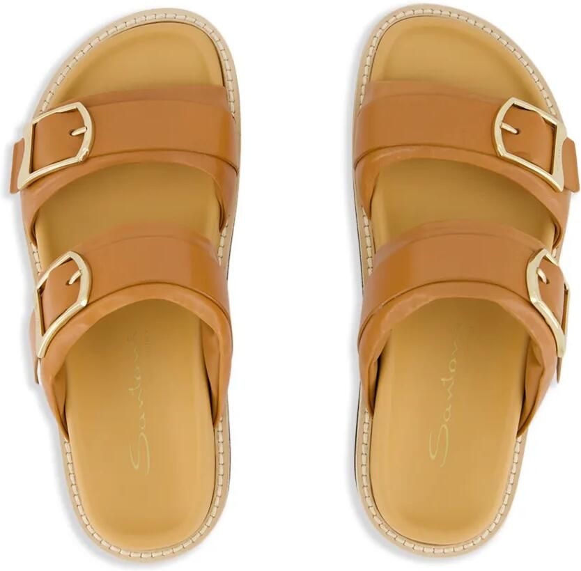 Santoni Sandalen met dubbele gesp Beige - Foto 2