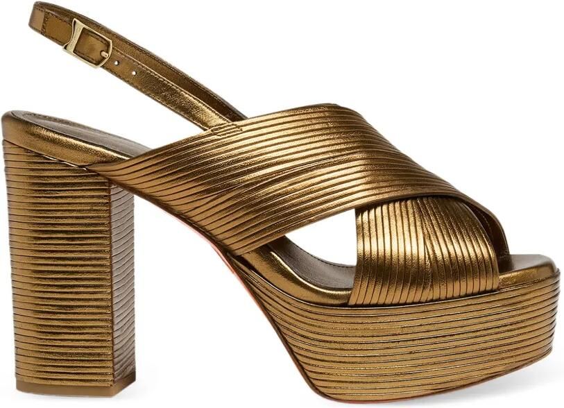Santoni Sandalen met gekruiste bandjes Goud