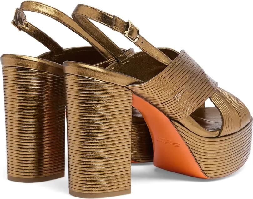 Santoni Sandalen met gekruiste bandjes Goud - Foto 3