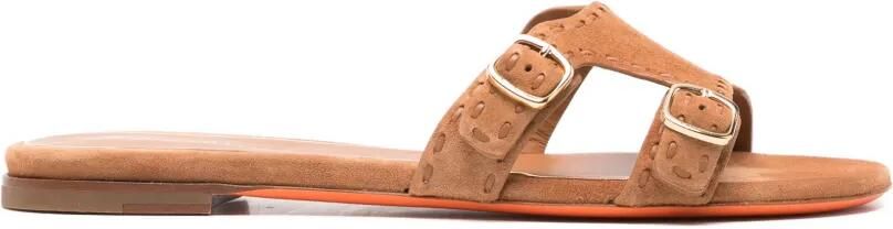 Santoni Sandalen met gesp Bruin