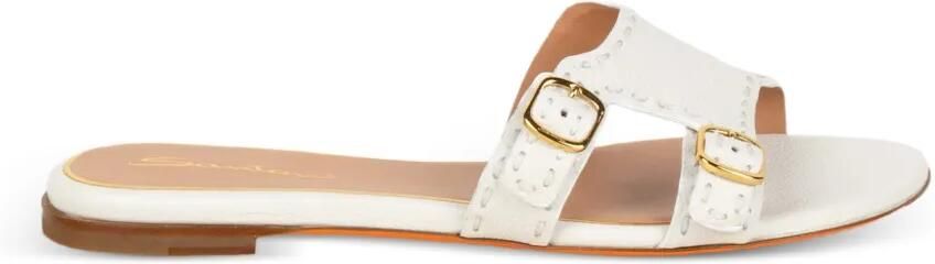 Santoni Sandalen met gesp Wit