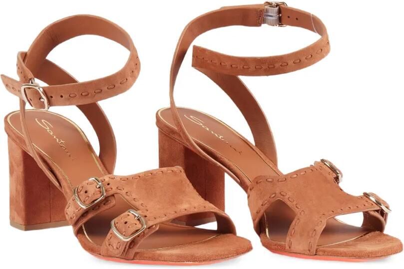 Santoni Sandalen met gespbandje en stiksels Bruin - Foto 3