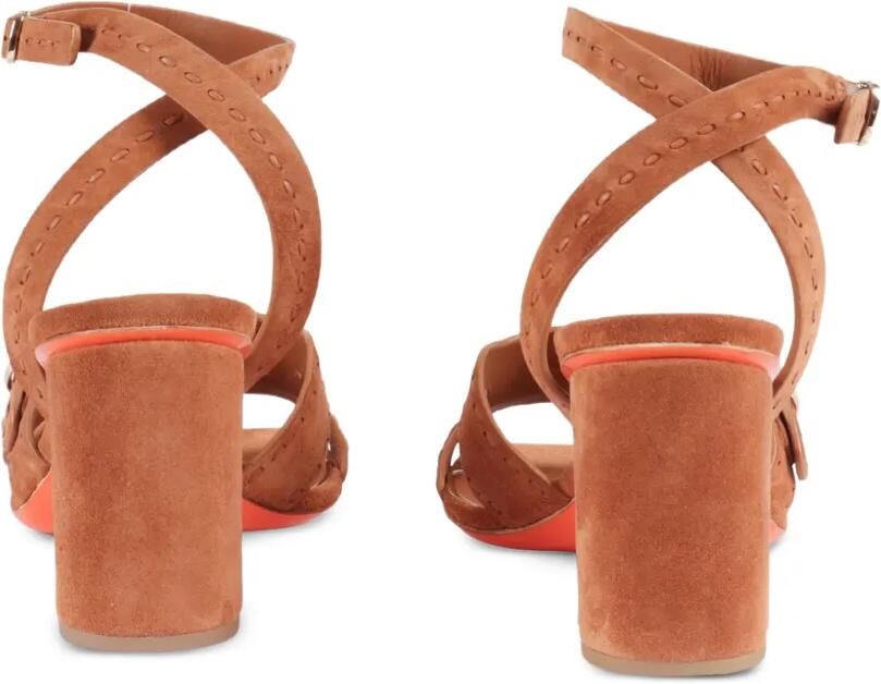 Santoni Sandalen met gespbandje en stiksels Bruin - Foto 2