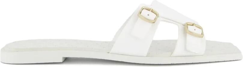 Santoni Sandalen met gespdetail en vierkante neus Wit