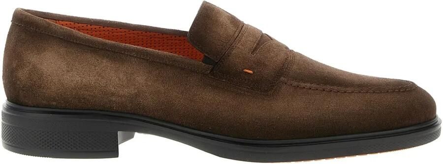 Santoni Shaded suède loafers Bruin