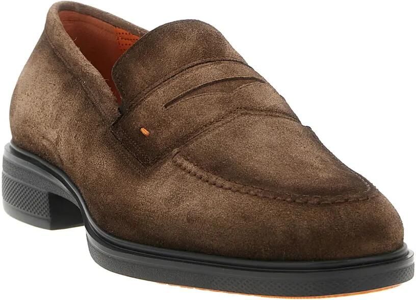 Santoni Shaded suède loafers Bruin - Foto 2