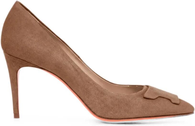 Santoni Sibille pumps met puntige neus Bruin
