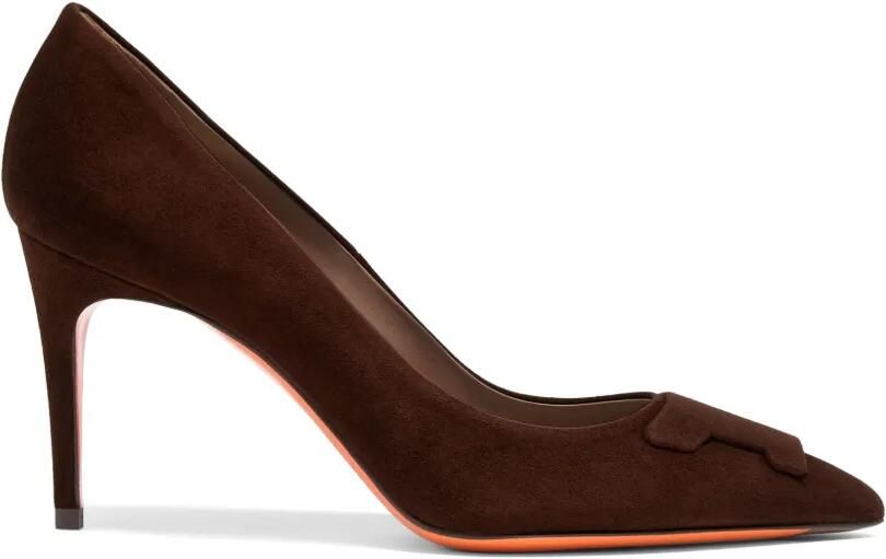 Santoni Sibille suède pumps Bruin
