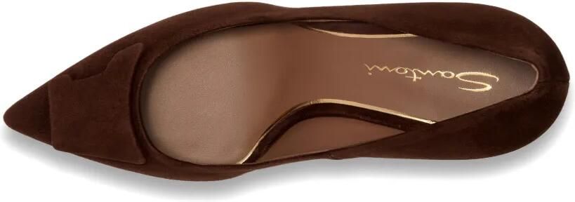 Santoni Sibille suède pumps Bruin - Foto 3