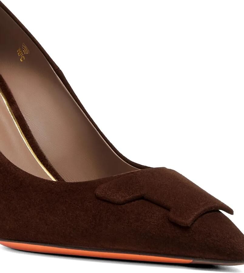 Santoni Sibille suède pumps Bruin - Foto 2