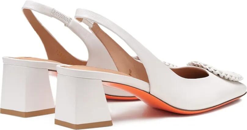 Santoni Slingback pumps met gesp Wit - Foto 4