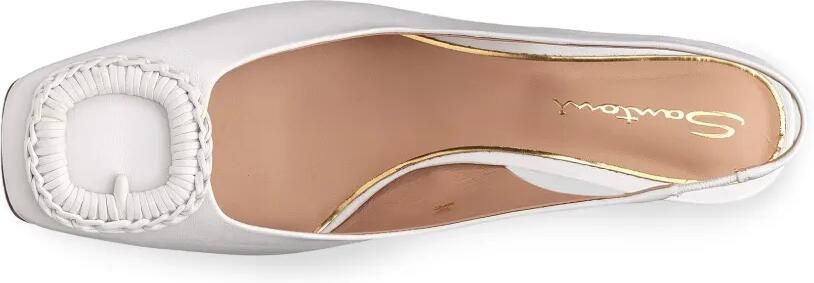 Santoni Slingback pumps met gesp Wit - Foto 5