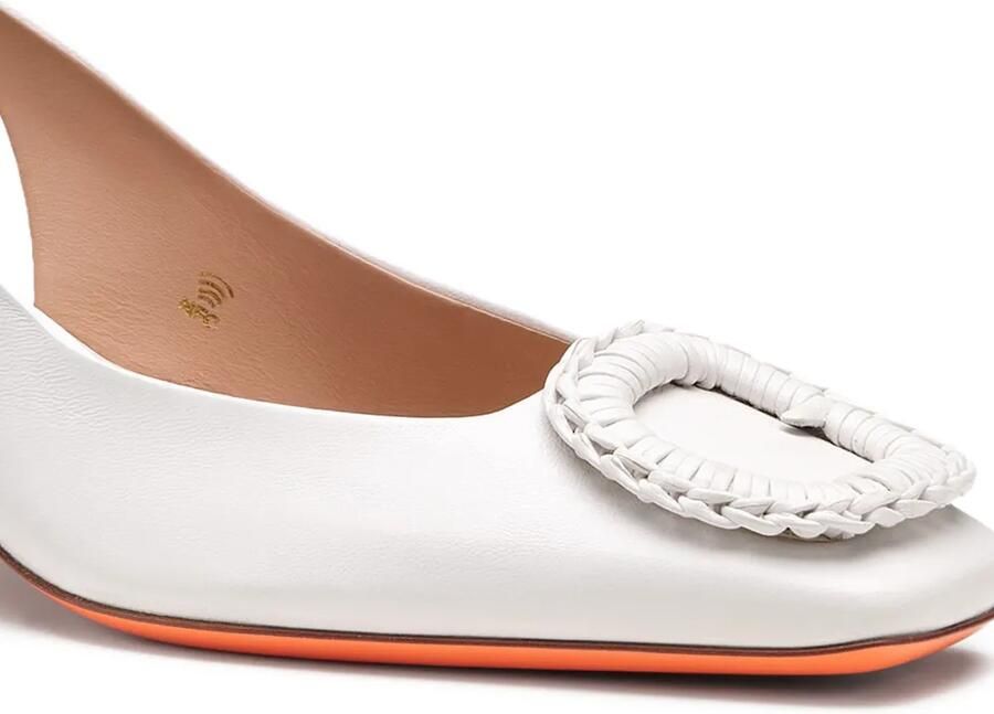 Santoni Slingback pumps met gesp Wit - Foto 2