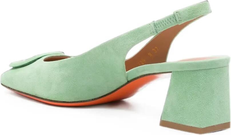 Santoni Slingback pumps met gespdetail Groen - Foto 3