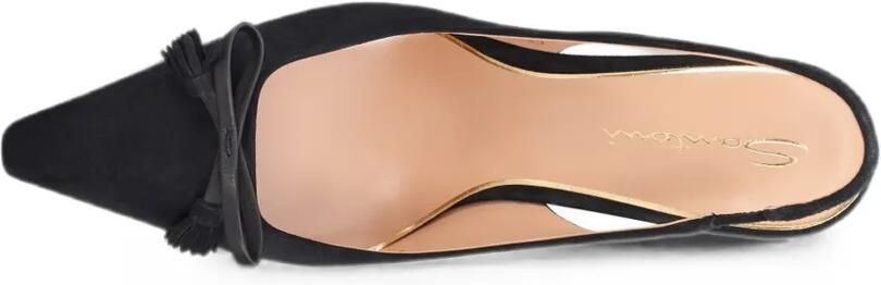 Santoni Slingback pumps met strikdetail Zwart - Foto 5