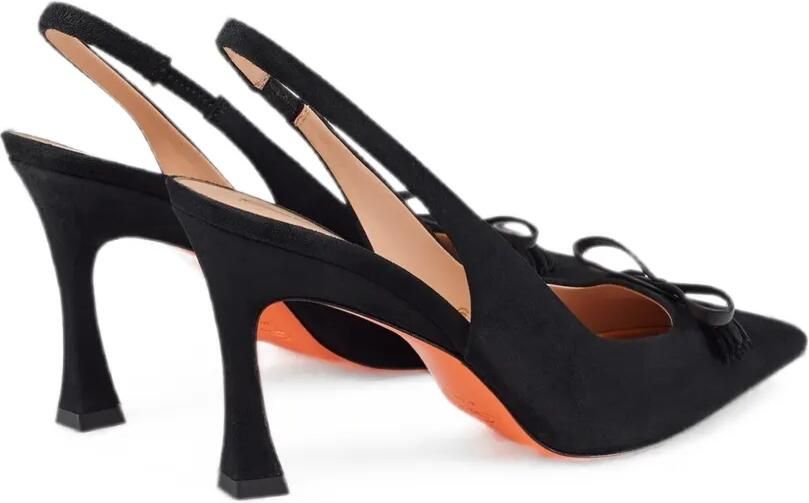 Santoni Slingback pumps met strikdetail Zwart - Foto 4