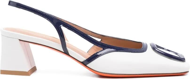 Santoni Slingback pumps Wit