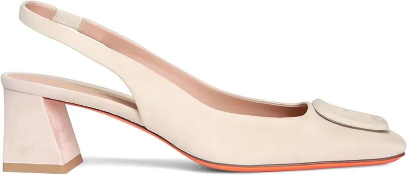 Santoni Slingback sandalen met gesp Beige