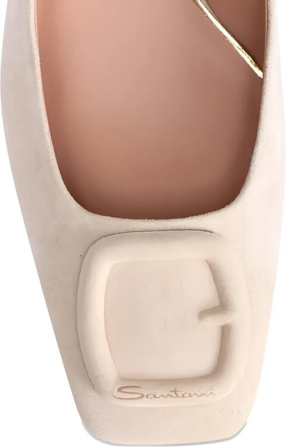 Santoni Slingback sandalen met gesp Beige - Foto 4