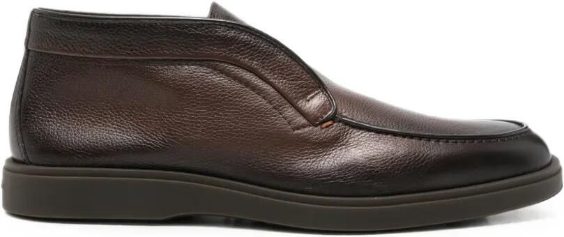 Santoni Slip-on laarzen van bewerkt leer Bruin